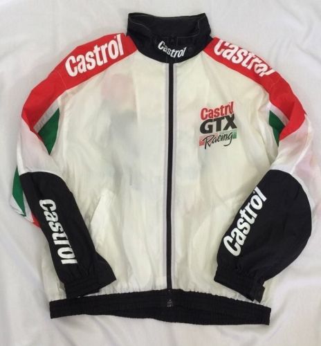 Castrol gtx racing pitcrew windbreaker jacket nhra drag motor oil syntec edge xl