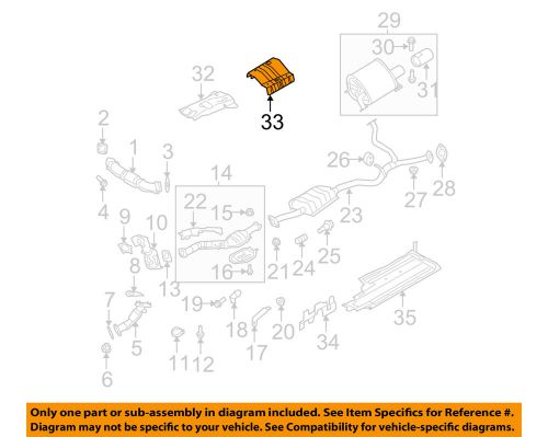 Subaru oem 05-07 outback 2.5l-h4 exhaust-rear cover left 59024ag080