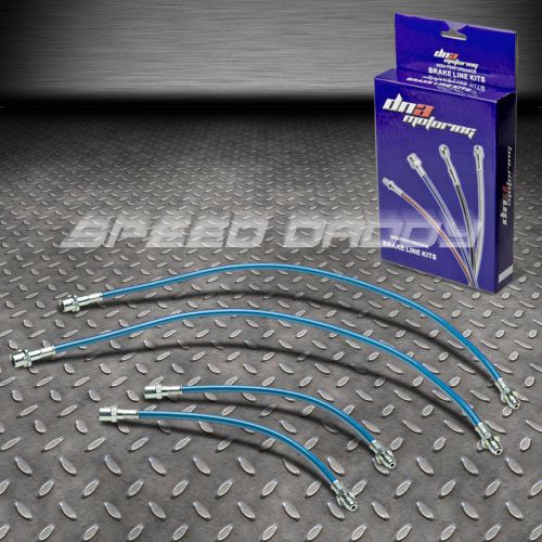 Front+rear stainless hose brake line for 90-95 toyota mr2 sw20 turbo w20 blue