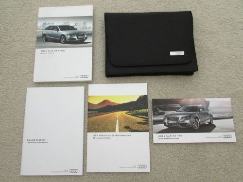 Audi a4 avant 2011 owners manual guide books reference w/ case oem