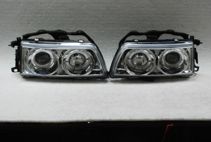 Chrome clear 90-91 honda civic crx dx lx se si hx halo projector headlights lamp