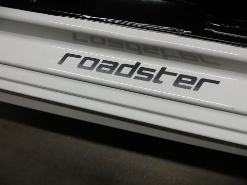 (2pcs) roadster doorstep badge decal - black