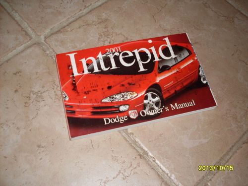 2001 dodge intrepid owners manual owner&#039;s guide book original