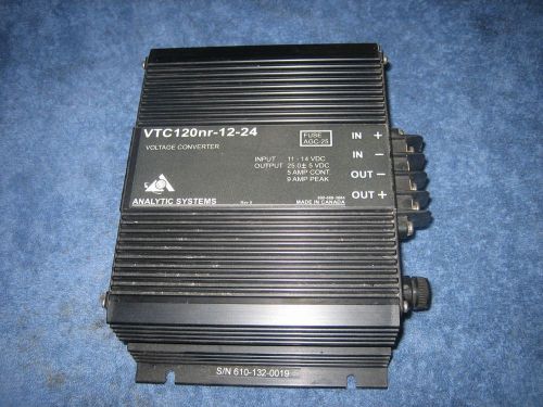 Analytic systems vtc120nr-12-24 12v to 24v step up power supply