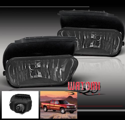 03-06 chevy silverado/02+ avalanche pickup bumper smoke fog light left+right set