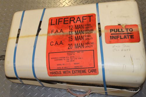 12-18 man faa caa offshore liferaft raft - bell helicopter - mfg 12/84