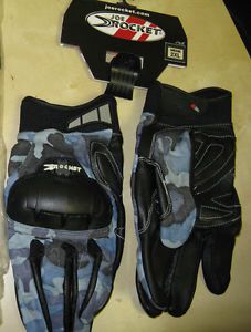 Joe rocket motorcycle gloves - ufo armored short blu camo - mens 2xl