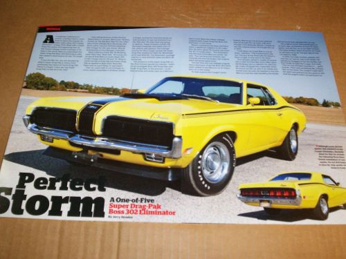 1969 mercury cougar boss 302 eliminator magazine article