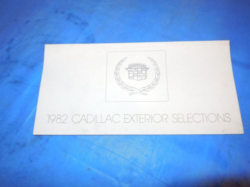 1982 cadillac original exterior colors sales brochure!!