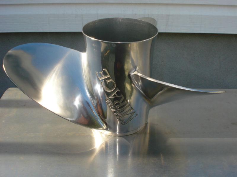  lh stainless steel mirage propeller with 21 of pitch. (i can ship)