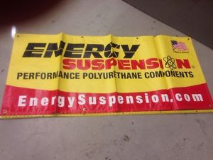 Energy suspension road scca drag race garage track man cave banner chevy ford