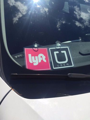 Removable / detachable uber &amp; lyft 4” display cards signs placards rideshare