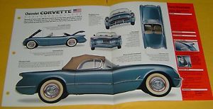 1954 chevrolet corvette convertible 235 ci 150hp 3 carter carbs info/specs/photo