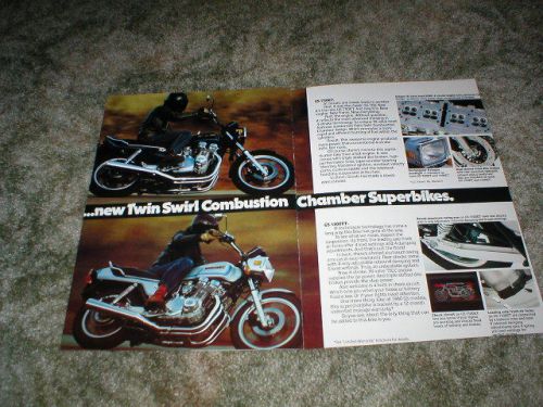 1980 suzuki cycle sales brochure gs-750et &amp; gs-1100et 4 pgs