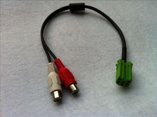 Renault 2rca input lead espace trafic scenic twingo 3.5mm jack rca ipod adapter