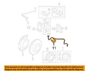 Ford oem 2010 f-350 super duty front brake-flex hose ac3z2078b