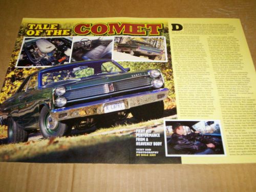 1967 mercury 427 r-code comet capri magazine article