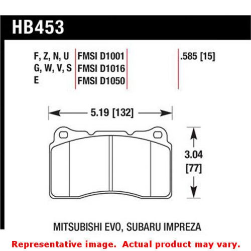 Hawk hb453z.585 perf ceramic brake pads fits:acura 2004 - 2006 tl  position: fr