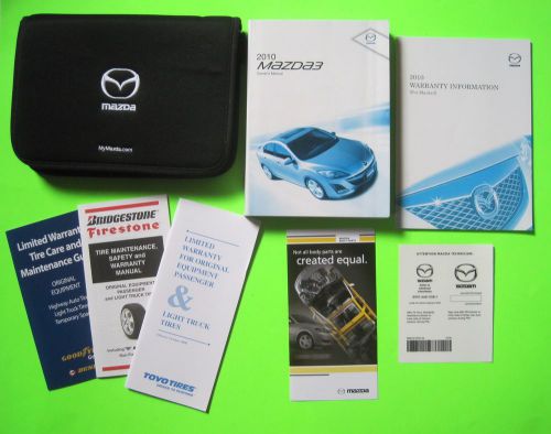 2010 mazda 3  factory owner&#039;s manual set &amp; case *oem*