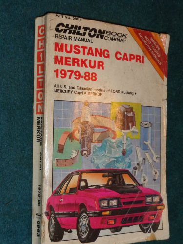 1979-1988 ford mustang / merkur / capri shop manual 87 86 85 84 83 82 81 80 book