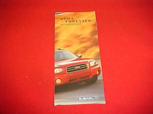 2003 original subaru forester accessories accessory options brochure 03