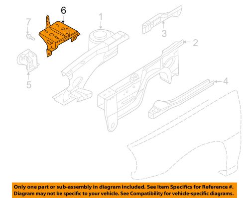 Kia oem 2005 rio fender-battery tray 0k30a54260b