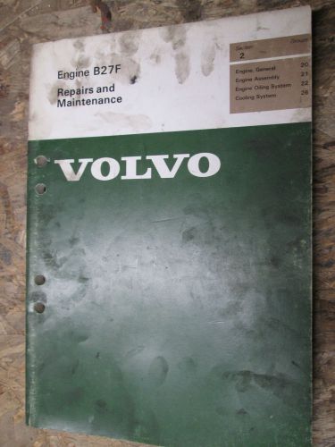 1975 volvo b21f engine original factory service manual repair shop maintenance