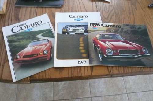 1976 1979 1980 camaro sales brochures - original - 3 total