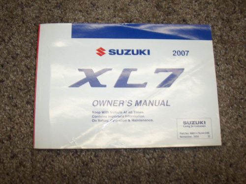 2007 suzuki xl7 operator user guide owner manual luxury special limited 3.6l v6
