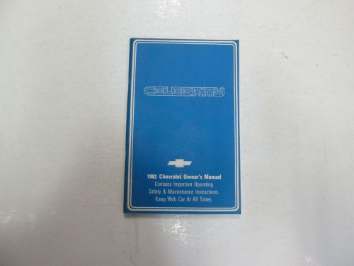 1982 chevrolet celebrity owners manual operating safety &amp; maintenance factory***