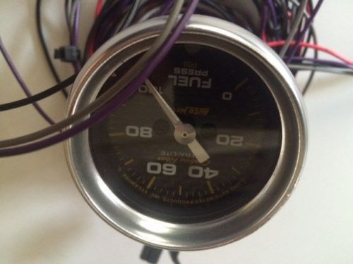 Autometer carbon fiber ultra lite fuel pressure gauge used
