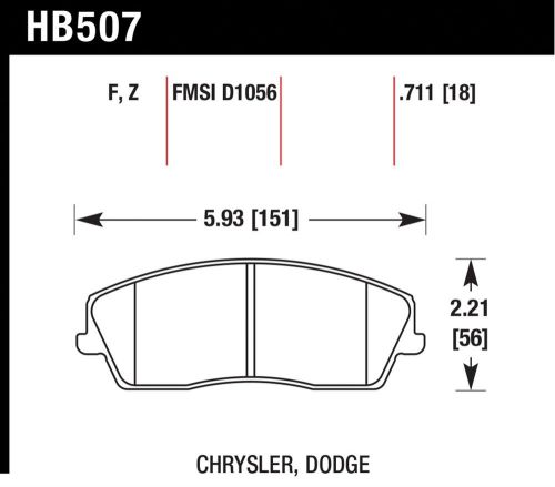 Hawk performance hb507f.711 disc brake pad fits 300 challenger charger magnum