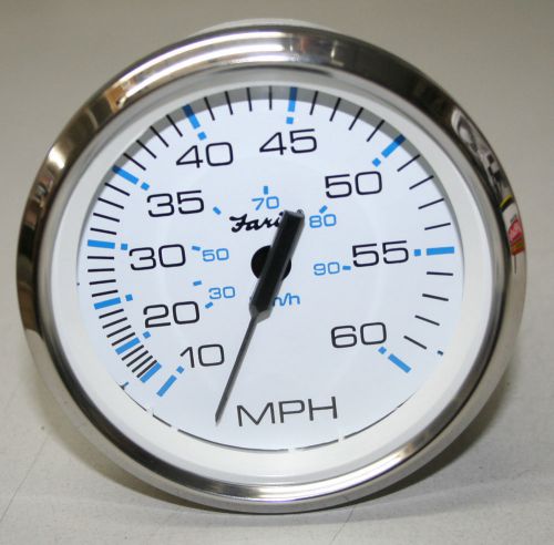 Faria white chesapeake ss speedometer 0-60 mph - 33811