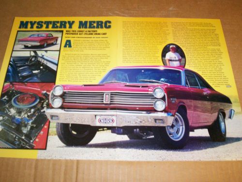 1967 mercury 427 cyclone gt w-code 4spd magazine article