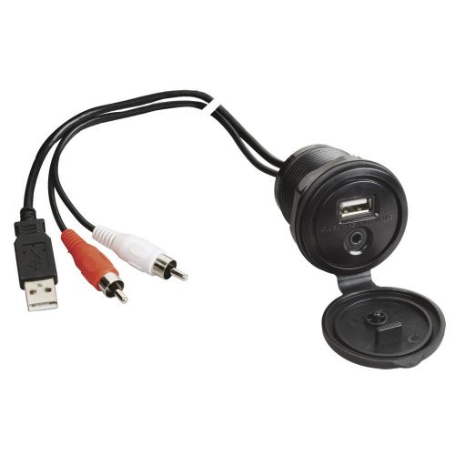 Jensen usb &amp; auxiliary audio input jack