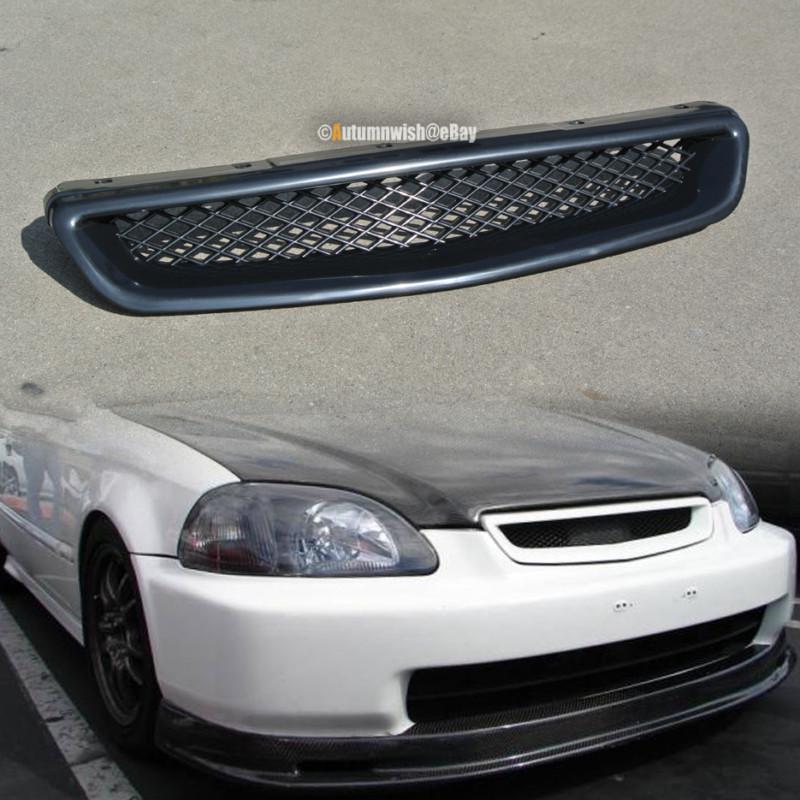 Jdm honda civic abs plastic honey comb front hood grill grille 