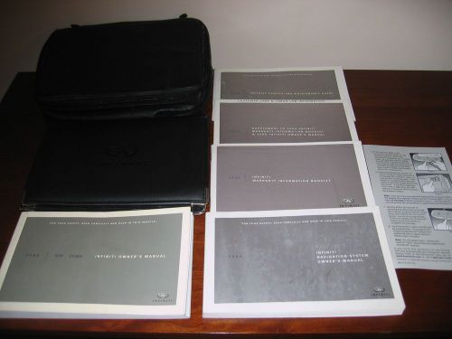 2006 infinity g35 coupe  owners manual with supplements, w/  2 leather cases