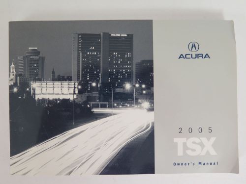 2005 acura tsx owners manual guide book