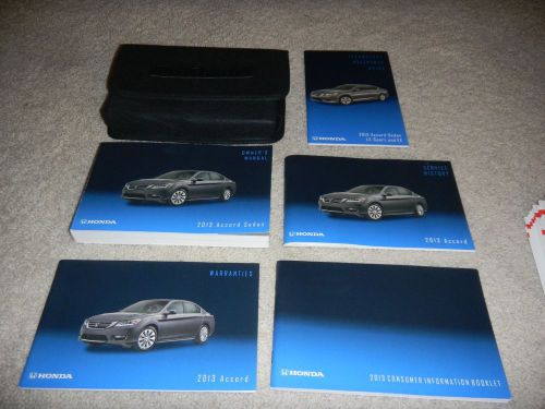 2013 honda accord sedan owners manual set + free shipping