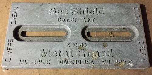 Sea shield marine transom hull sacrificial boat zinc plate diver&#039;s dream