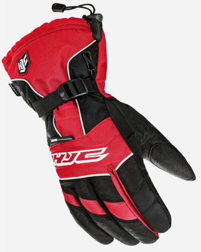 Hjc storm mens snowmobile gloves black/red