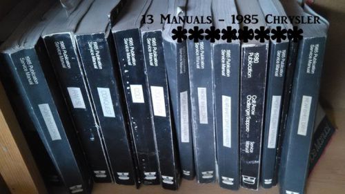 1985 chrysler shop manuals