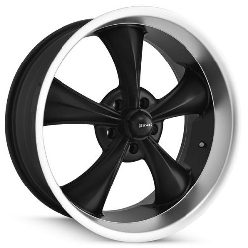 Staggered ridler 695 front:22x9,rear:22x10.5 5x115 +15mm black wheels rims