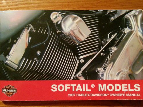 2007 harley davidson softail models owner manual - 99469-07