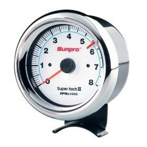 Sunpro cp7903 super tachometer ii - white dial