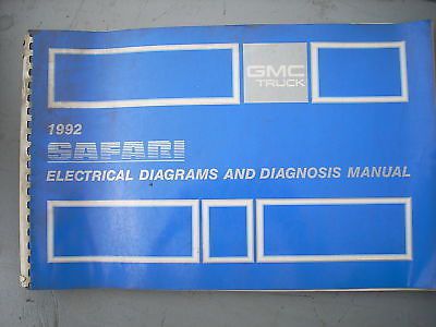 1992 92 gmc safari van electrical shop service repair book manual