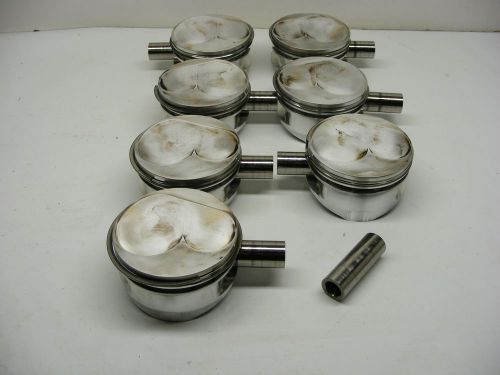 (7) 4.140 sbc -12 chevy dome je pistons 928 pin 1.100 c/h brodix race 060916-23