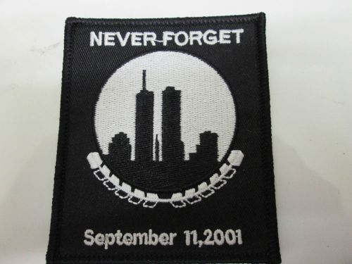 #biker patch &#034;never forget  sepember 11, 2001.&#034;