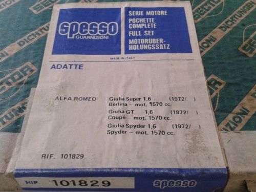 Alfa romeo giulia 1.6 super, gt, spider  -  full engine gasket set