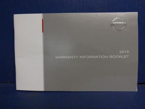 2015 nissan warranty information guide genuine oem ee273